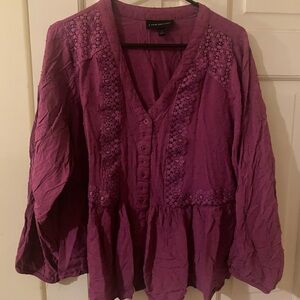 Lane Bryant Deep Purple Blouse